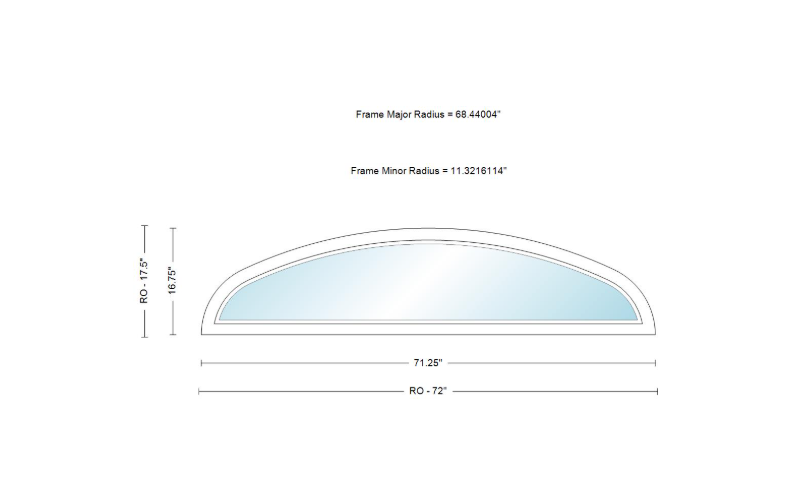 Andersen 400 Series Specialty Elliptical Window Fixed Vinyl Exterior Wood Interior Low-E4 Argon Dual Pane Glass Tempered Optional ET6 Or ET8