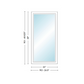 Andersen 400 Series Specialty Rectangle Window 24" Wide Fixed Vinyl Exterior Wood Interior Low-E4 Dual Pane Argon Full Glass Tempered Option