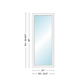 Andersen 400 Series Specialty Rectangle Window 24" Wide Fixed Vinyl Exterior Wood Interior Low-E4 Dual Pane Argon Full Glass Tempered Option