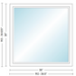 Andersen 400 Series Specialty Rectangle Window 36" Wide Fixed Vinyl Exterior Wood Interior Low-E4 Dual Pane Argon Full Glass Tempered Option