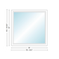 Andersen 400 Series Specialty Rectangle Window 36" Wide Fixed Vinyl Exterior Wood Interior Low-E4 Dual Pane Argon Full Glass Tempered Option