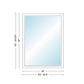 Andersen 400 Series Specialty Rectangle Window 36" Wide Fixed Vinyl Exterior Wood Interior Low-E4 Dual Pane Argon Full Glass Tempered Option