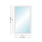 Andersen 400 Series Specialty Rectangle Window 36" Wide Fixed Vinyl Exterior Wood Interior Low-E4 Dual Pane Argon Full Glass Tempered Option