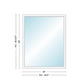 Andersen 400 Series Specialty Rectangle Window 48" Wide Fixed Vinyl Exterior Wood Interior Low-E4 Dual Pane Argon Full Glass Tempered Option