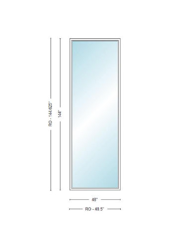 Andersen 400 Series Specialty Rectangle Window 48" Wide Fixed Vinyl Exterior Wood Interior Low-E4 Dual Pane Argon Full Glass Tempered Option