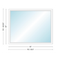 Andersen 400 Series Specialty Rectangle Window 60" Wide Fixed Vinyl Exterior Wood Interior Low-E4 Dual Pane Argon Full Glass Tempered Option