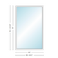 Andersen 400 Series Specialty Rectangle Window 60" Wide Fixed Vinyl Exterior Wood Interior Low-E4 Dual Pane Argon Full Glass Tempered Option