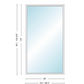 Andersen 400 Series Specialty Rectangle Window 60" Wide Fixed Vinyl Exterior Wood Interior Low-E4 Dual Pane Argon Full Glass Tempered Option