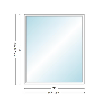 Andersen 400 Series Specialty Rectangle Window 72" Wide Fixed Vinyl Exterior Wood Interior Low-E4 Dual Pane Argon Full Glass Tempered Option
