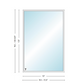 Andersen 400 Series Specialty Rectangle Window 72" Wide Fixed Vinyl Exterior Wood Interior Low-E4 Dual Pane Argon Full Glass Tempered Option