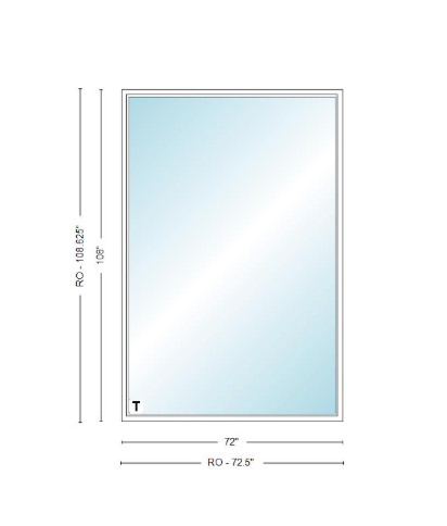 Andersen 400 Series Specialty Rectangle Window 72" Wide Fixed Vinyl Exterior Wood Interior Low-E4 Dual Pane Argon Full Glass Tempered Option