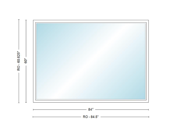 Andersen 400 Series Specialty Rectangle Window 84" Wide Fixed Vinyl Exterior Wood Interior Low-E4 Dual Pane Argon Full Glass Tempered Option
