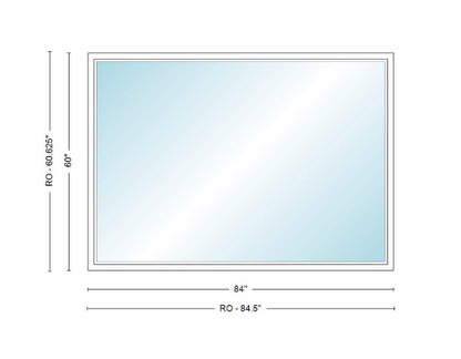 Andersen 400 Series Specialty Rectangle Window 84" Wide Fixed Vinyl Exterior Wood Interior Low-E4 Dual Pane Argon Full Glass Tempered Option