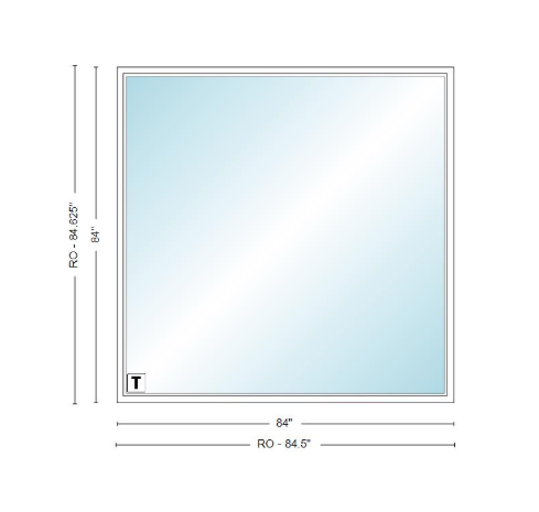 Andersen 400 Series Specialty Rectangle Window 84" Wide Fixed Vinyl Exterior Wood Interior Low-E4 Dual Pane Argon Full Glass Tempered Option