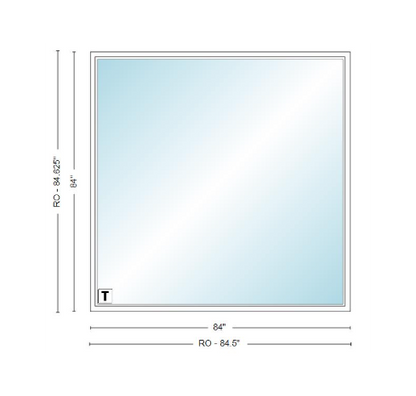 Andersen 400 Series Specialty Rectangle Window 84" Wide Fixed Vinyl Exterior Wood Interior Low-E4 Dual Pane Argon Full Glass Tempered Option
