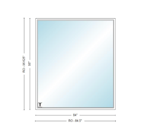 Andersen 400 Series Specialty Rectangle Window 84" Wide Fixed Vinyl Exterior Wood Interior Low-E4 Dual Pane Argon Full Glass Tempered Option