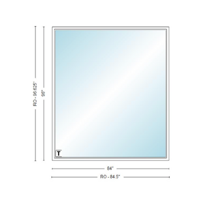 Andersen 400 Series Specialty Rectangle Window 84" Wide Fixed Vinyl Exterior Wood Interior Low-E4 Dual Pane Argon Full Glass Tempered Option