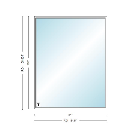 Andersen 400 Series Specialty Rectangle Window 84" Wide Fixed Vinyl Exterior Wood Interior Low-E4 Dual Pane Argon Full Glass Tempered Option