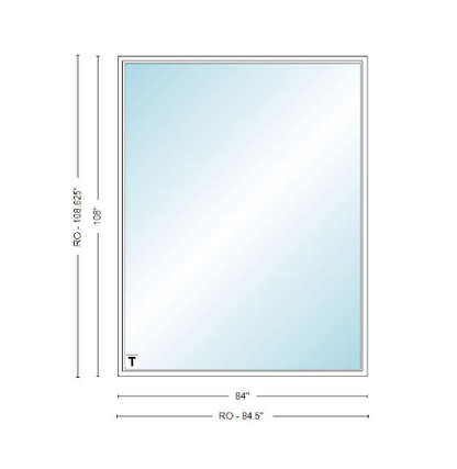 Andersen 400 Series Specialty Rectangle Window 84" Wide Fixed Vinyl Exterior Wood Interior Low-E4 Dual Pane Argon Full Glass Tempered Option