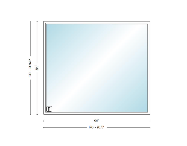 Andersen 400 Series Specialty Rectangle Window 96" Wide Fixed Vinyl Exterior Wood Interior Low-E4 Dual Pane Argon Full Glass Tempered Option