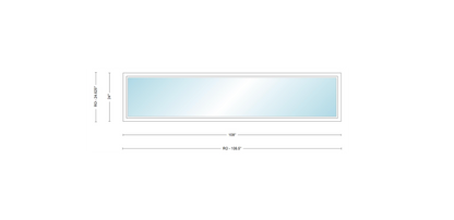 Andersen 400 Series Specialty Rectangle Window 108" Wide Fixed Vinyl Exterior Wood Interior Low-E4 Dual Pane Argon Full Glass Tempered Option