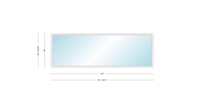 Andersen 400 Series Specialty Rectangle Window 144" Wide Fixed Vinyl Exterior Wood Interior Low-E4 Dual Pane Argon Full Glass Tempered Option