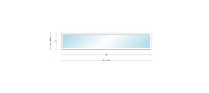 Andersen 400 Series Specialty Rectangle Window 132" Wide Fixed Vinyl Exterior Wood Interior Low-E4 Dual Pane Argon Full Glass Tempered Option