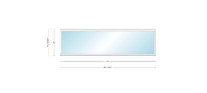 Andersen 400 Series Specialty Rectangle Window 132" Wide Fixed Vinyl Exterior Wood Interior Low-E4 Dual Pane Argon Full Glass Tempered Option