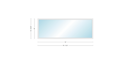 Andersen 400 Series Specialty Rectangle Window 132" Wide Fixed Vinyl Exterior Wood Interior Low-E4 Dual Pane Argon Full Glass Tempered Option