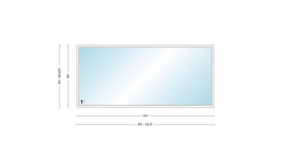 Andersen 400 Series Specialty Rectangle Window 132" Wide Fixed Vinyl Exterior Wood Interior Low-E4 Dual Pane Argon Full Glass Tempered Option
