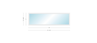 Andersen 400 Series Specialty Rectangle Window 120" Wide Fixed Vinyl Exterior Wood Interior Low-E4 Dual Pane Argon Full Glass Tempered Option