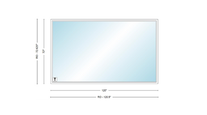 Andersen 400 Series Specialty Rectangle Window 120" Wide Fixed Vinyl Exterior Wood Interior Low-E4 Dual Pane Argon Full Glass Tempered Option