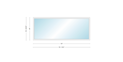 Andersen 400 Series Specialty Rectangle Window 120" Wide Fixed Vinyl Exterior Wood Interior Low-E4 Dual Pane Argon Full Glass Tempered Option