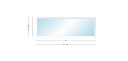 Andersen 400 Series Specialty Rectangle Window 108" Wide Fixed Vinyl Exterior Wood Interior Low-E4 Dual Pane Argon Full Glass Tempered Option