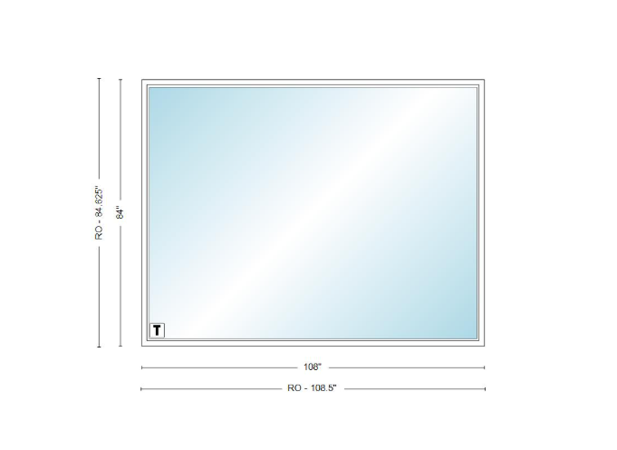 Andersen 400 Series Specialty Rectangle Window 108" Wide Fixed Vinyl Exterior Wood Interior Low-E4 Dual Pane Argon Full Glass Tempered Option