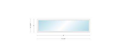 Andersen 400 Series Specialty Rectangle Window 96" Wide Fixed Vinyl Exterior Wood Interior Low-E4 Dual Pane Argon Full Glass Tempered Option