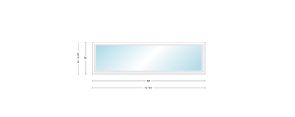 Andersen 400 Series Specialty Rectangle Window 84" Wide Fixed Vinyl Exterior Wood Interior Low-E4 Dual Pane Argon Full Glass Tempered Option