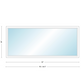 Andersen 400 Series Specialty Rectangle Window 84" Wide Fixed Vinyl Exterior Wood Interior Low-E4 Dual Pane Argon Full Glass Tempered Option