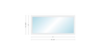 Andersen 400 Series Specialty Rectangle Window 84" Wide Fixed Vinyl Exterior Wood Interior Low-E4 Dual Pane Argon Full Glass Tempered Option