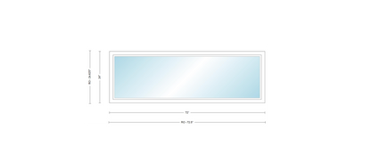 Andersen 400 Series Specialty Rectangle Window 72" Wide Fixed Vinyl Exterior Wood Interior Low-E4 Dual Pane Argon Full Glass Tempered Option