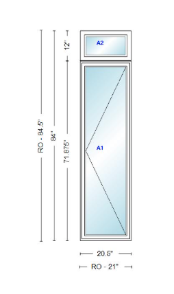 ANDERSEN Windows 400 Series Casement With Casement Transom 20.5" Wide Vinyl Exterior Wood Interior New Construction Low-E4 Dual Pane Argon Fill Glass Full Screens/Grilles/Tempered Optional