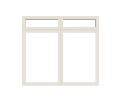 ANDERSEN Windows 400 Series Twin Casement With Twin Casement Transom 34-1/8" Wide Vinyl Exterior Wood Interior New Construction Low-E4 Dual Pane Argon Fill Glass Full Screens/Grilles/Tempered Optional