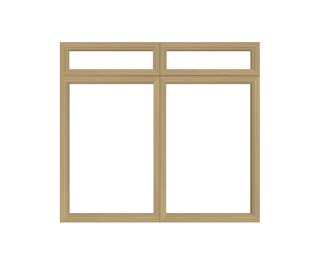 ANDERSEN Windows 400 Series Twin Casement With Twin Casement Transom 34-1/8" Wide Vinyl Exterior Wood Interior New Construction Low-E4 Dual Pane Argon Fill Glass Full Screens/Grilles/Tempered Optional
