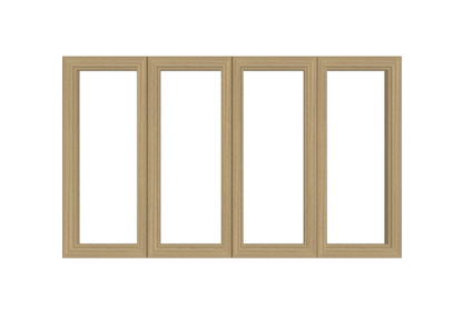 ANDERSEN Windows 400 Series LLRR Quad Casement Casement 68-3/8" Wide Vinyl Exterior Wood Interior New Construction Low-E4 Dual Pane Argon Fill Glass Full Screens/Grilles/Tempered Optional