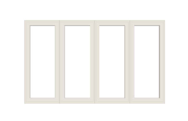 ANDERSEN Windows 400 Series Quad Casement 82-3/8" Wide Vinyl Exterior Wood Interior Low-E4 Dual Pane Argon Fill Glass CN12-4 CN125-4 CN13-4 CN135-4 CN14-4 CN145-4 CN15-4 CN155-4 Or CN16-4