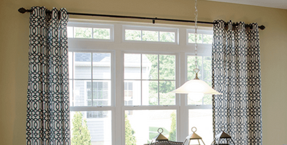 MI WINDOWS 1556 Twin Double Hung With Transom 55.125" Wide New Construction Vinyl Low-E Argon Full Screens Optional