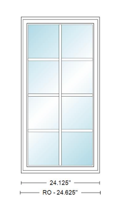 ANDERSEN Windows 400 Series Venting Casement 24⅛" Wide Vinyl Exterior Wood Interior New Construction Low-E4 Dual Pane Argon Fill Glass Full Screen/Tempered/Frosted/Grilles Optional C12, C125, C13, C135, C14, C145, C15, C155, Or C16
