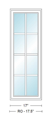 ANDERSEN Windows 400 Series Venting Casement 17" Wide Vinyl Exterior Wood Interior New Construction Low-E4 Dual Pane Argon Fill Glass Full Screen/Tempered/Frosted/Grilles Optional CR12, CR125, CR13, CR135, CR14, CR145, CR15, CR155, Or CR16