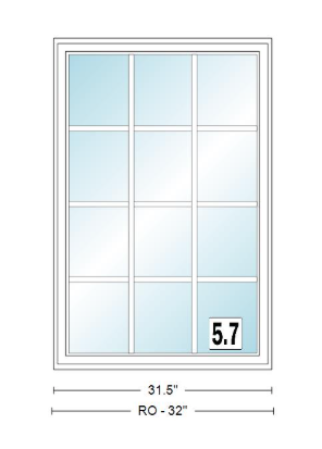 ANDERSEN Windows 400 Series Venting Casement 31½" Wide Vinyl Exterior Wood Interior New Construction Low-E4 Dual Pane Argon Fill Glass Full Screen/Tempered/Frosted/Grilles Optional CX125, CX13, CX135, CX14, CX145, CX15, CX155, Or CX16