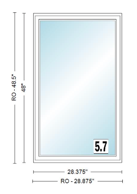 ANDERSEN Windows 400 Series Venting Casement 28⅜" Wide Vinyl Exterior Wood Interior New Construction Low-E4 Dual Pane Argon Fill Glass Full Screen/Tempered/Frosted/Grilles Optional CW12, CW125, CW13, CW135, CW14, CW145, CW15, CW155, Or CW16
